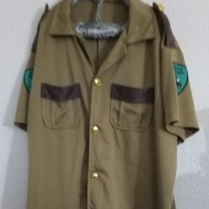 Womens Tan Short Sleeve Top an Shorts Costume